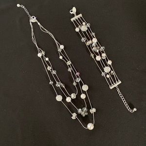 White House Black Market Layered Necklace & Bracelet
